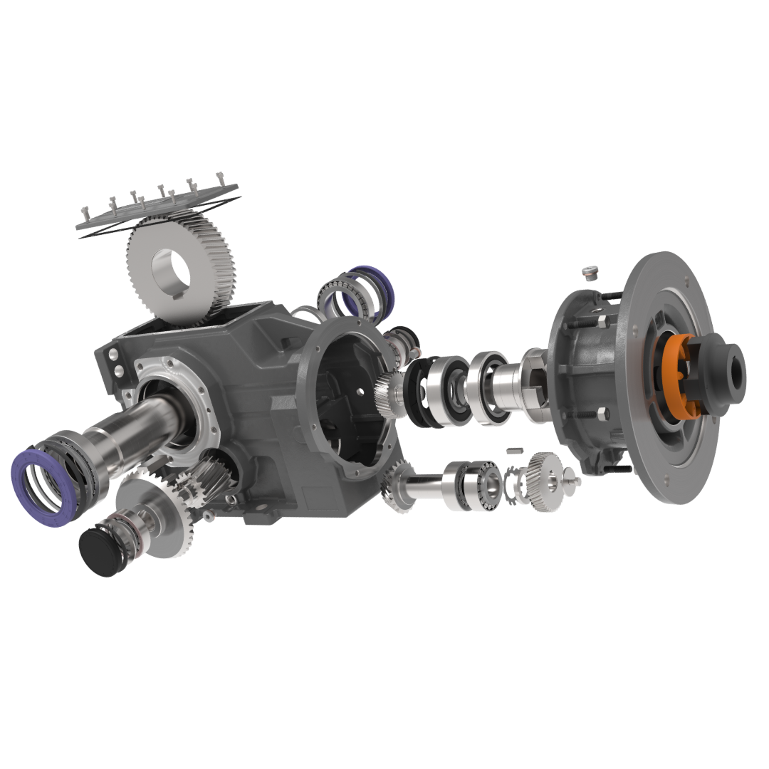 gearsync expanded High torque density parallel shaft helical gearbox for industrial motion control.