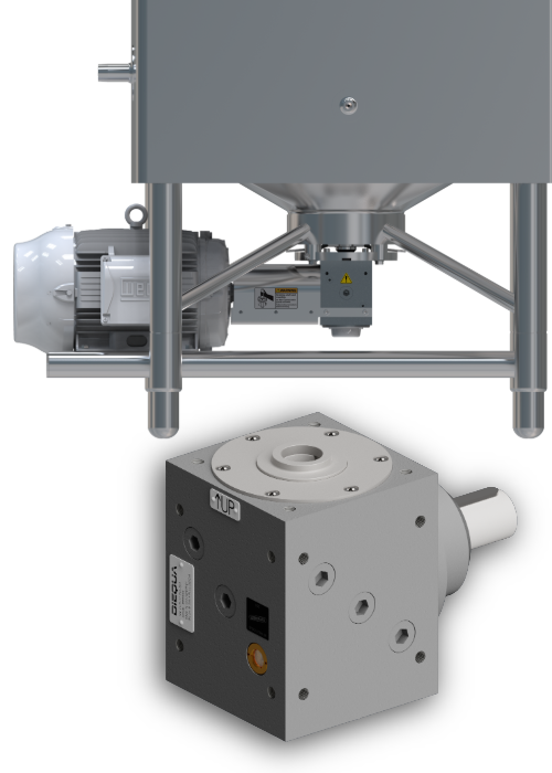 DieQua Custom Spiral Bevel Gearbox for Tank Mixer