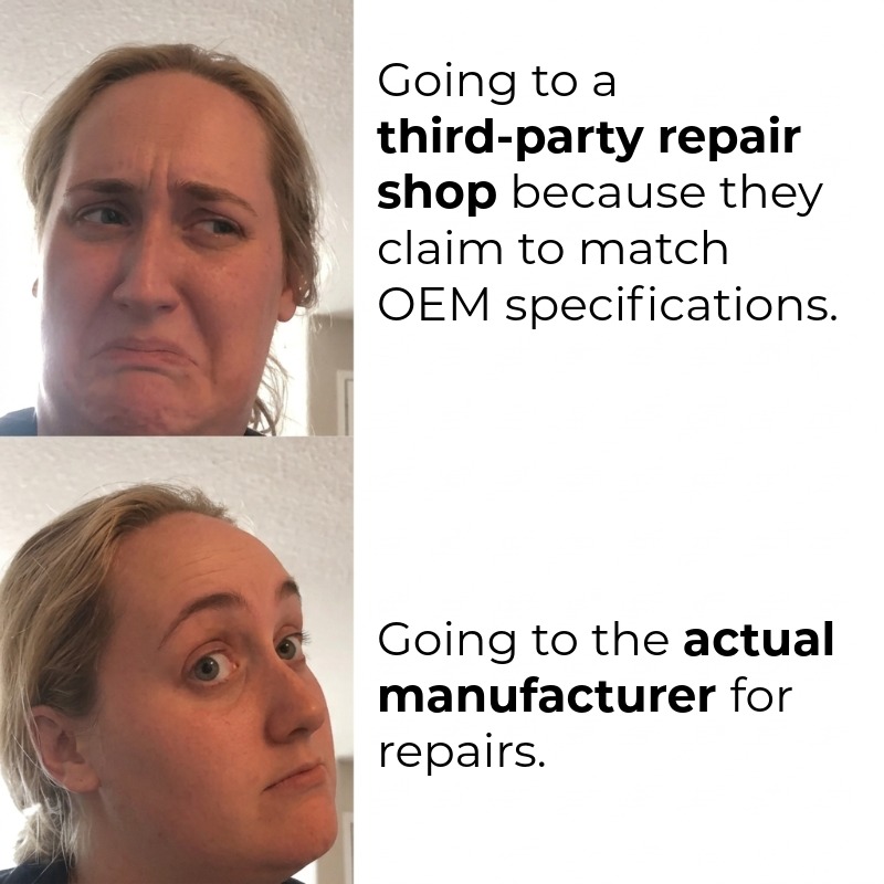 going to an oem for oem specifications meme