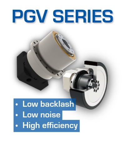 PGV Series has low backlash, low noise, and high efficiency