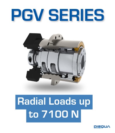 PGV Series supports radial loads up to 7100 N
