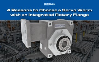 Right Angle Servo Worm with Integrated Rotary Flange